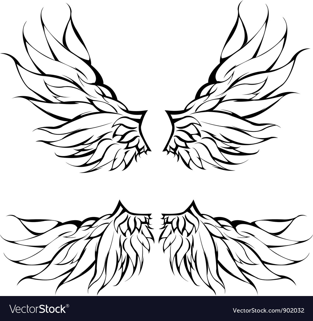 tribal wings tattoo design royalty free vector image tribal wings tattoo design royalty free vector image