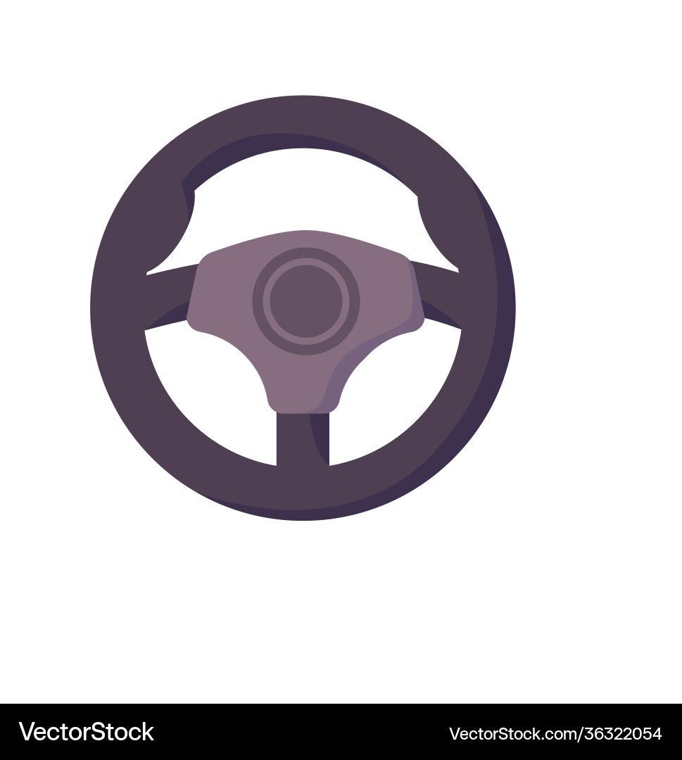 Steering wheel driving school symbol isolated Vector Image