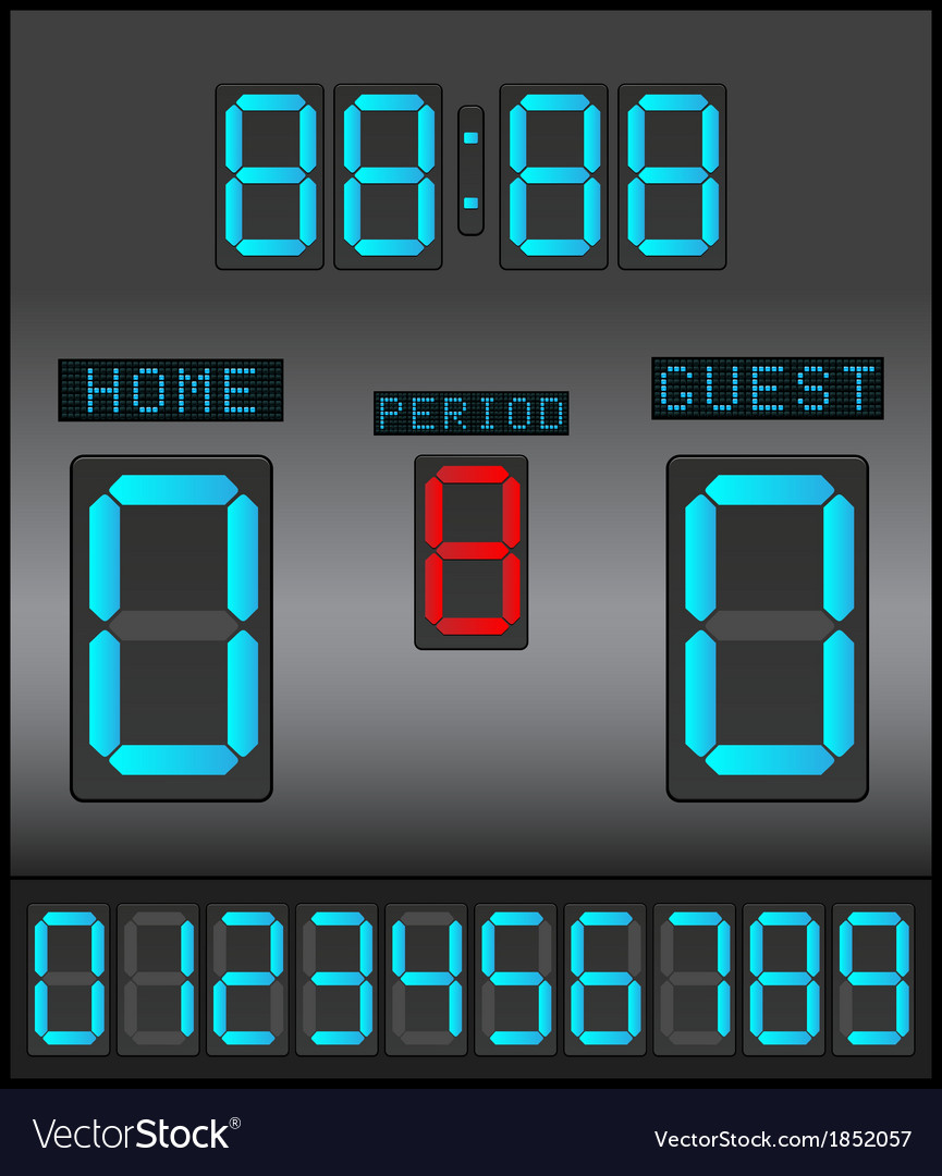 Digital Scoreboard Background Royalty Free Vector Image