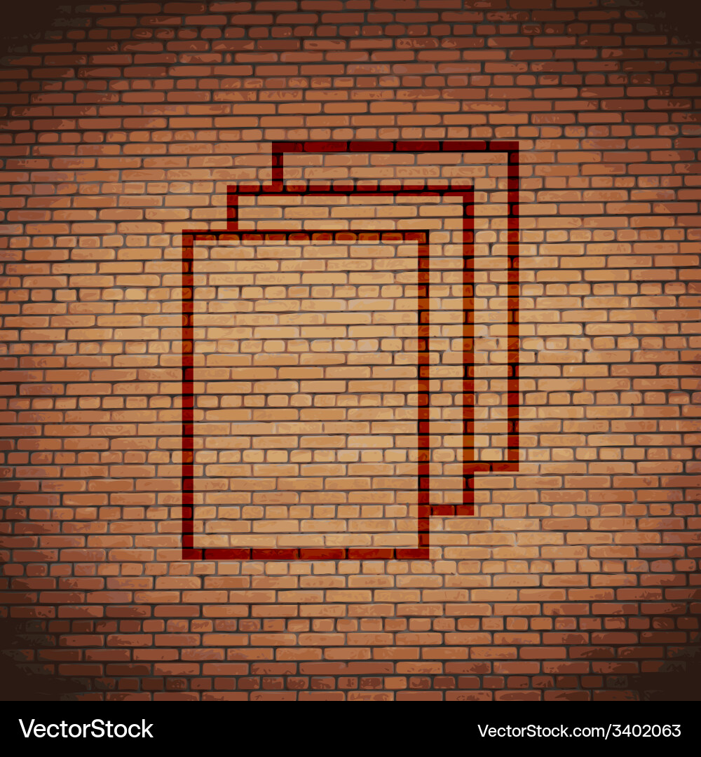 Copy file icon symbol flat modern web design Vector Image