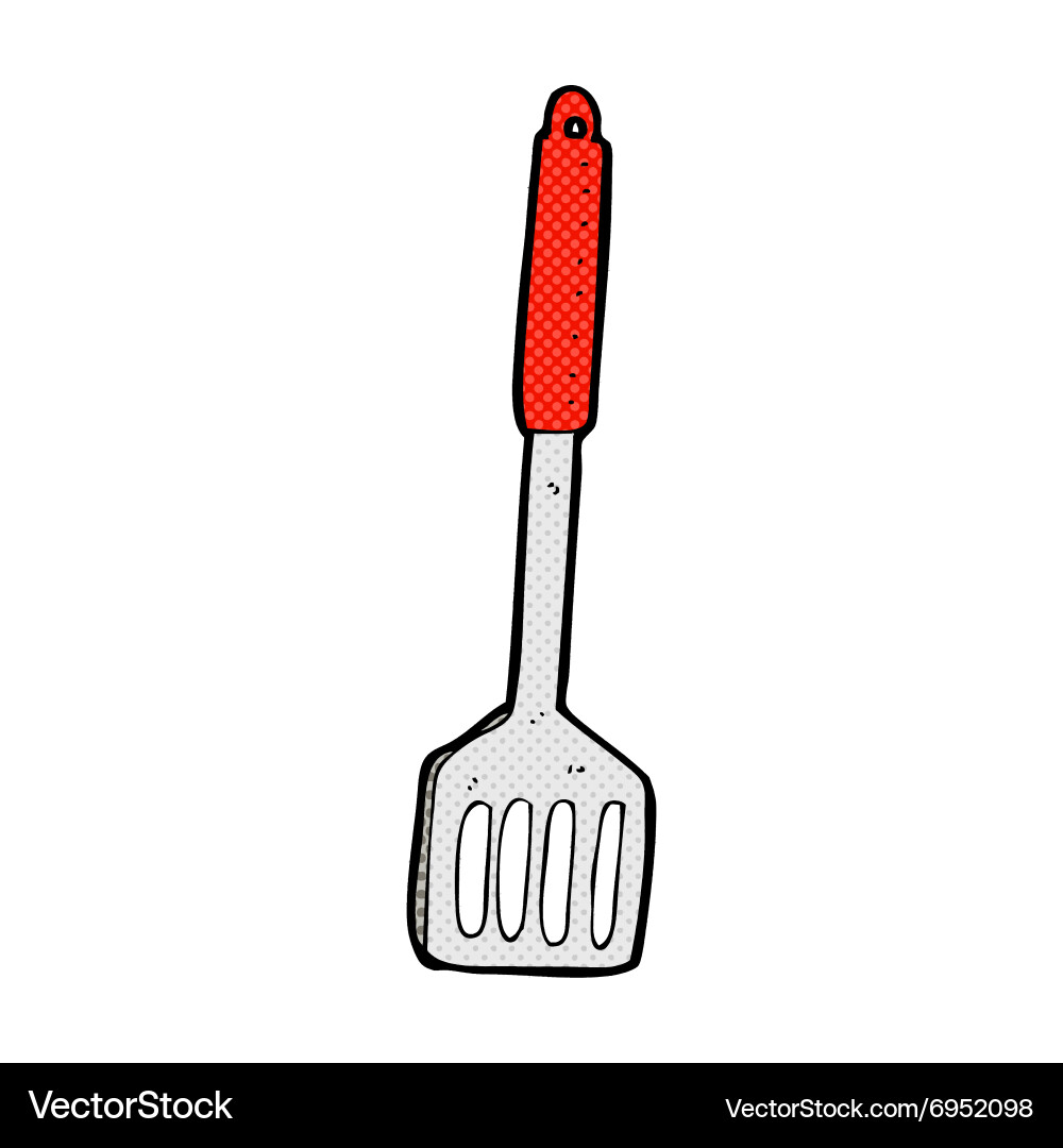 Comic cartoon kitchen spatula Royalty Free Vector Image