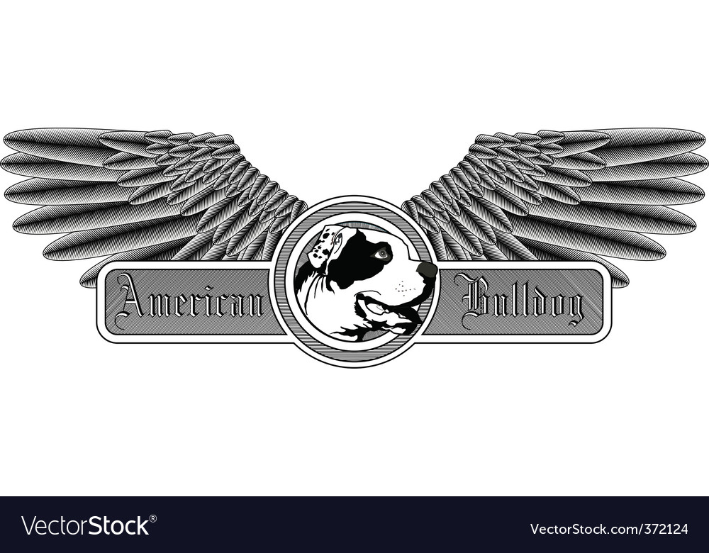 Download American bulldog logo Royalty Free Vector Image