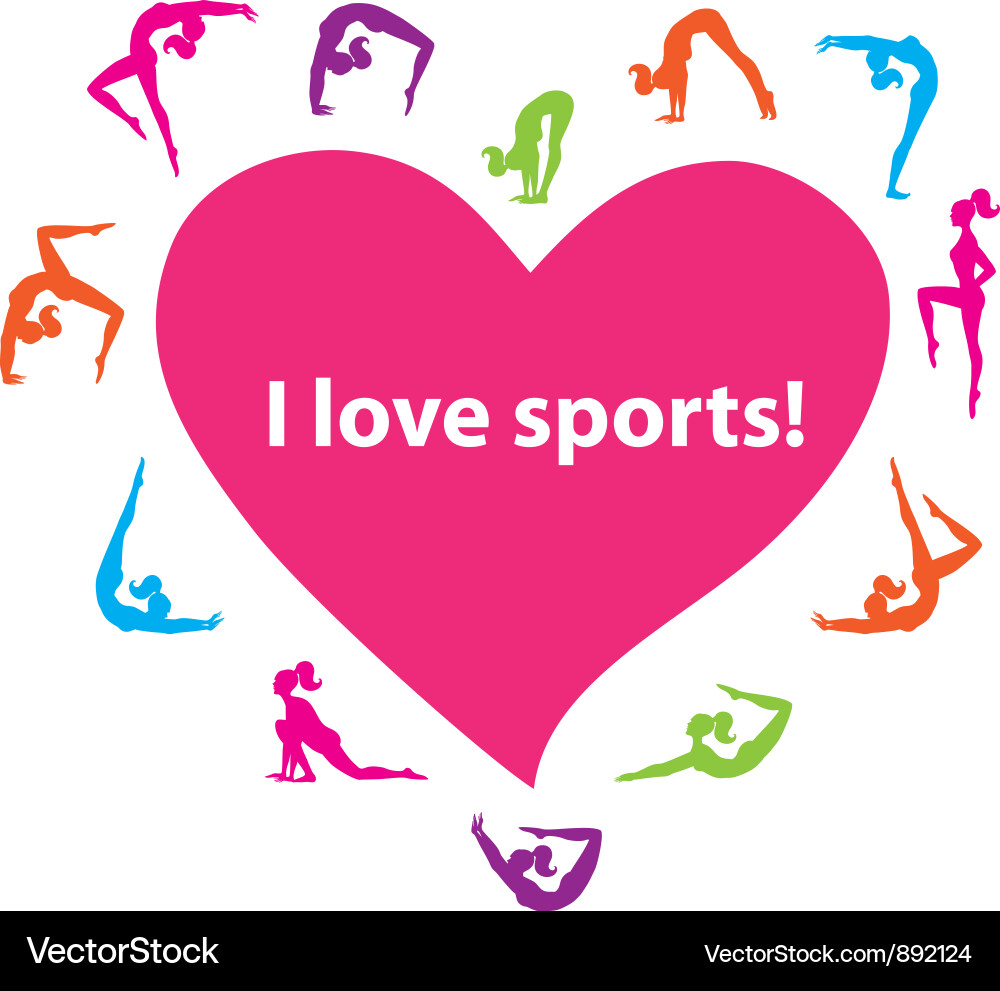 I love sports Royalty Free Vector Image VectorStock