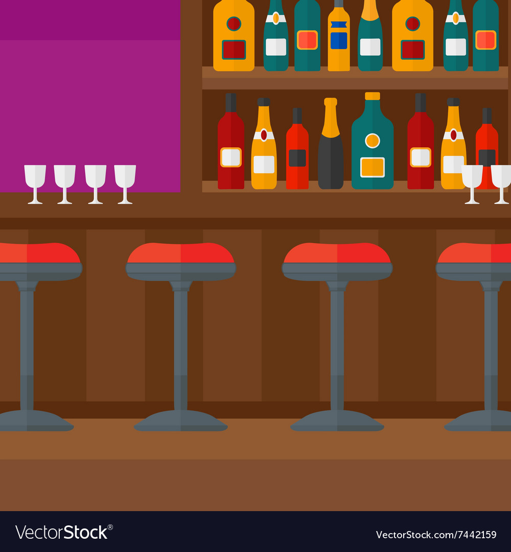 Background of bar counter Royalty Free Vector Image
