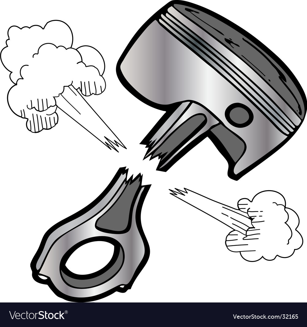 Broken piston Royalty Free Vector Image VectorStock