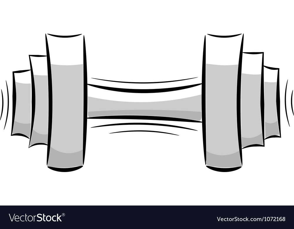 Cartoon dumbbell eps10 Royalty Free Vector Image