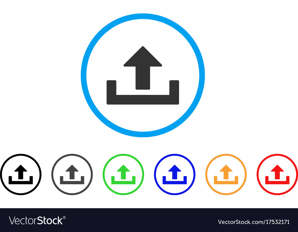 Download Upload rounded icon Royalty Free Vector Image - VectorStock