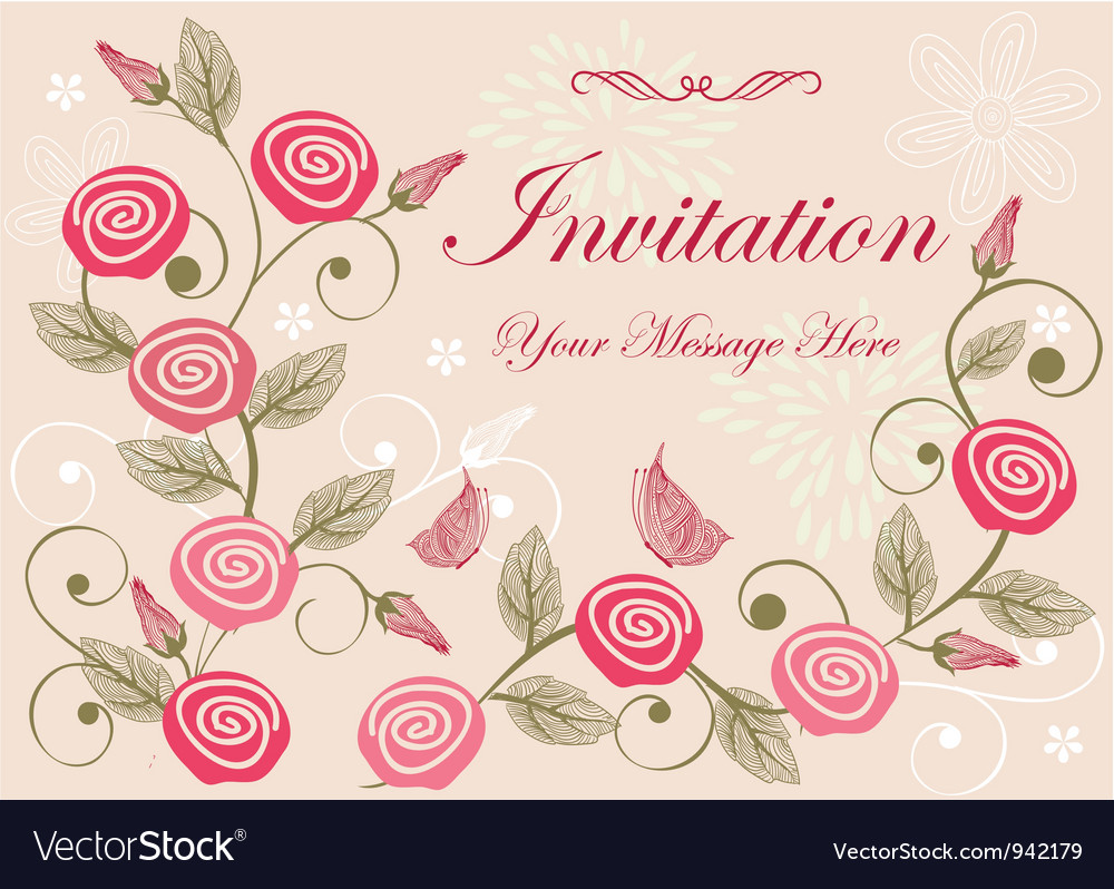 floral invitation template