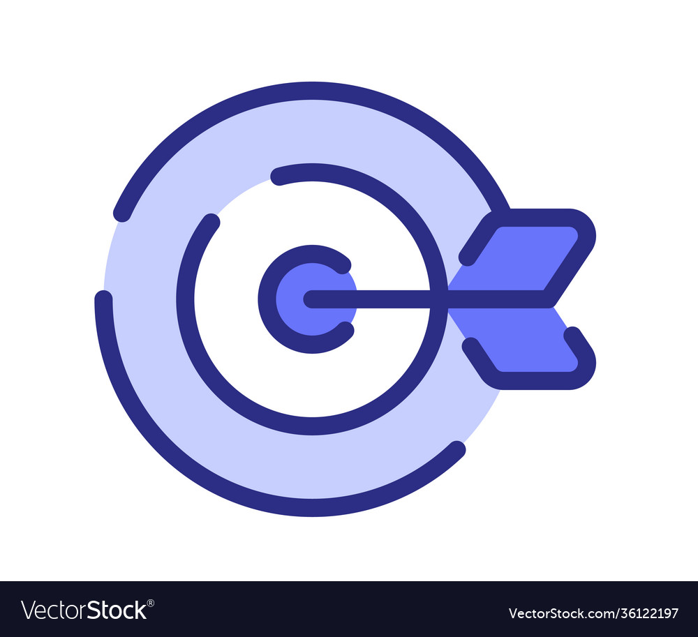 Goal objective target single isolated icon Vector Image