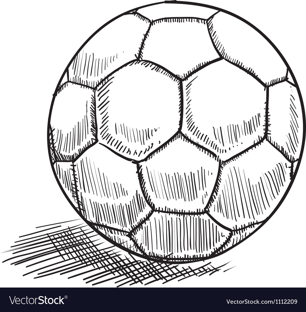 Doodle soccer football Royalty Free Vector Image