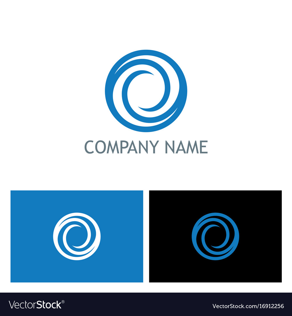 Circle round abstract company logo Royalty Free Vector Image