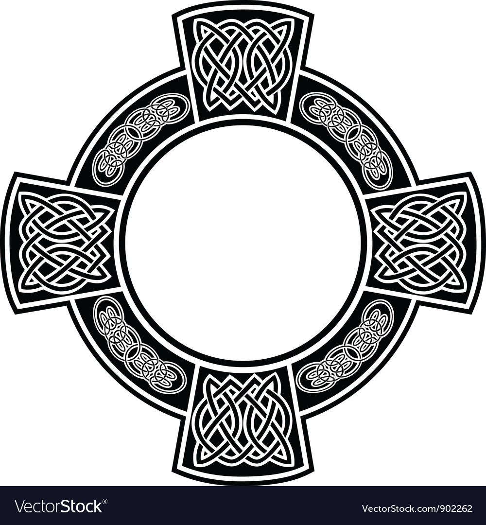 Frame with celtic patterns Royalty Free Vector Image