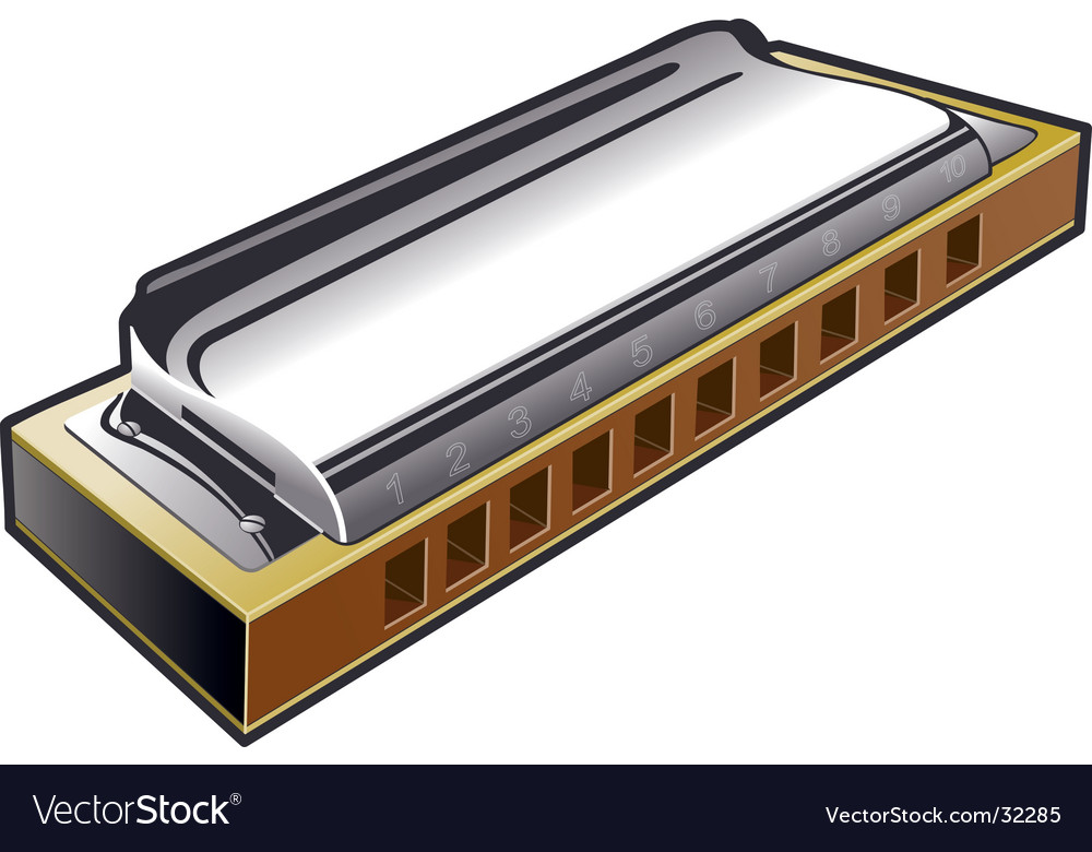 Harmonica Royalty Free Vector Image VectorStock