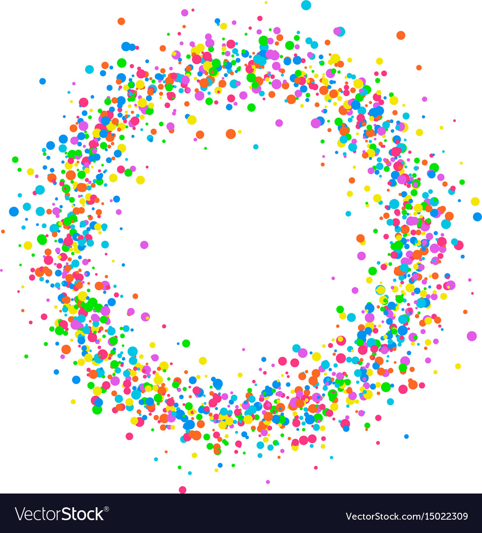 Round colored confetti Royalty Free Vector Image - VectorStock
