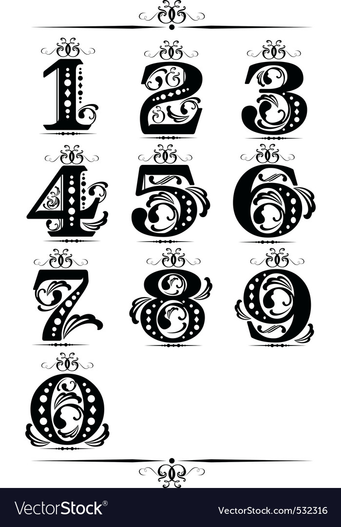 Download Decorative number element Royalty Free Vector Image ...
