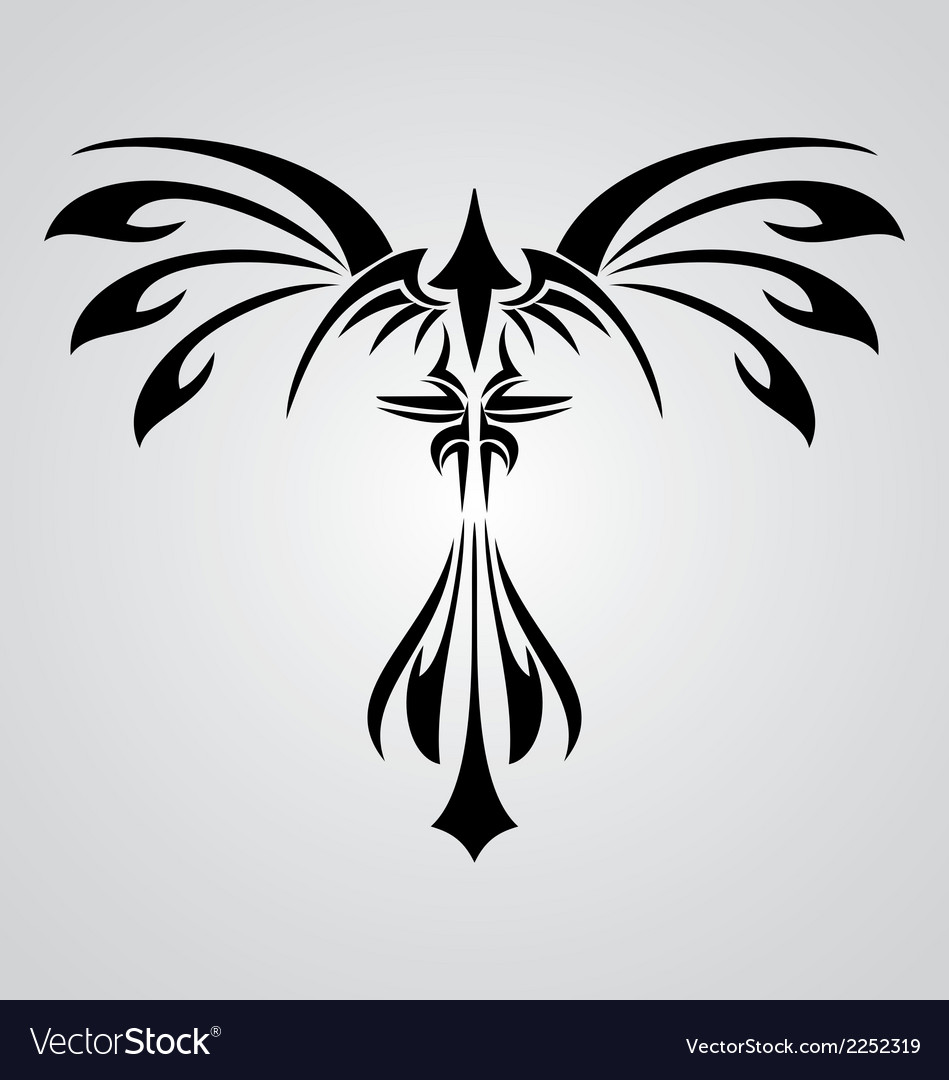 Phoenix Bird Tribal Royalty Free Vector Image - VectorStock