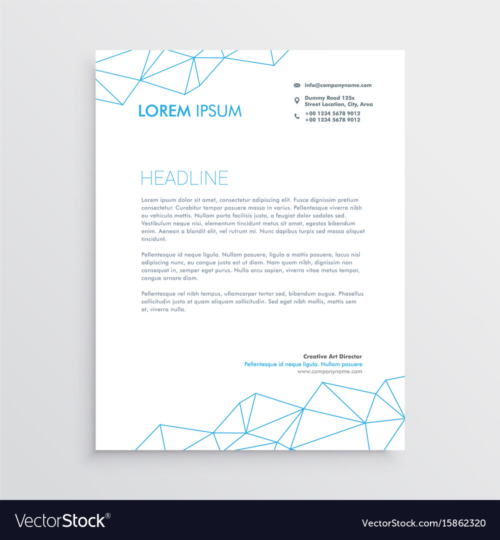 template letterhead design