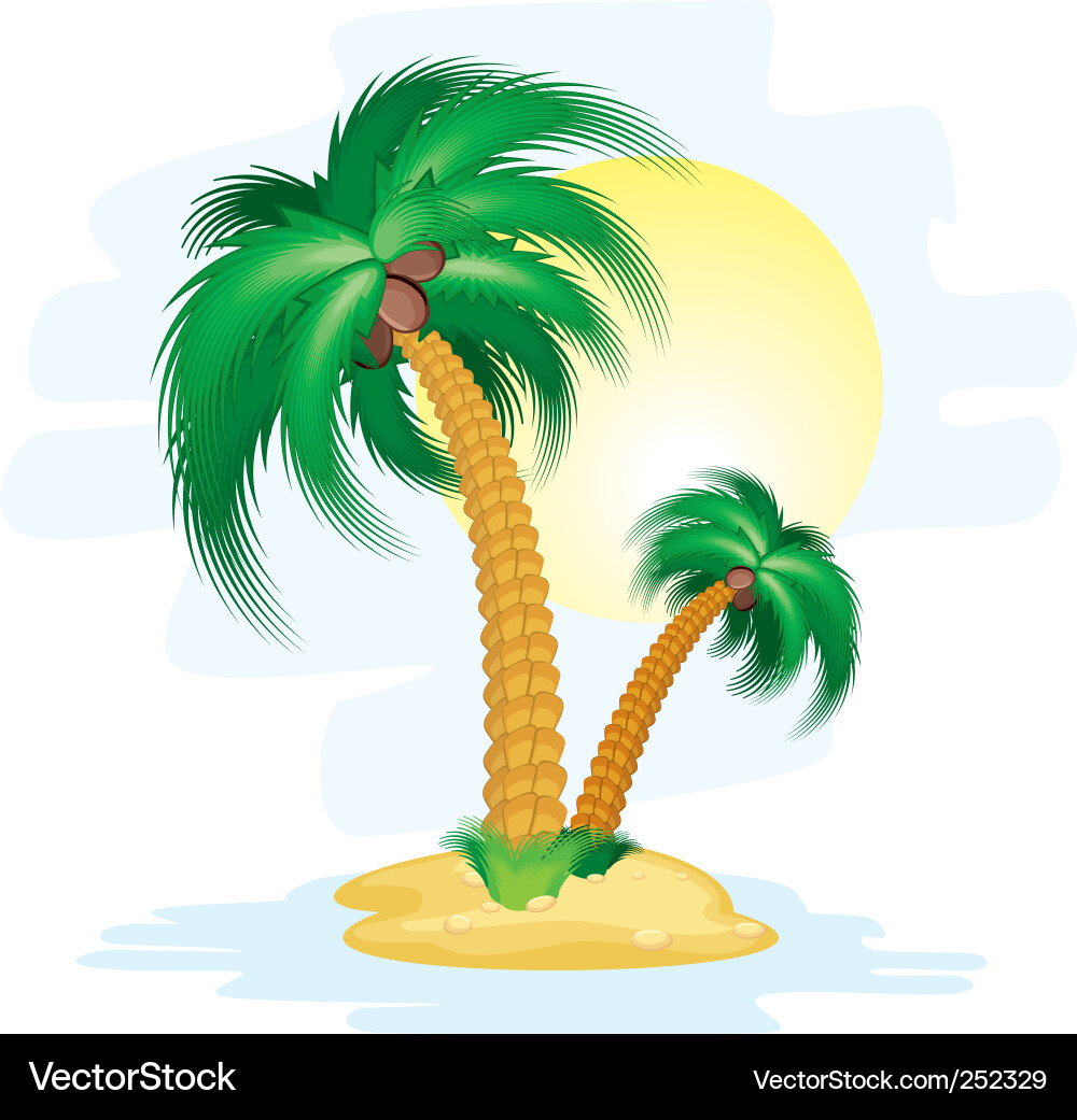 Cartoon island Royalty Free Vector Image - VectorStock