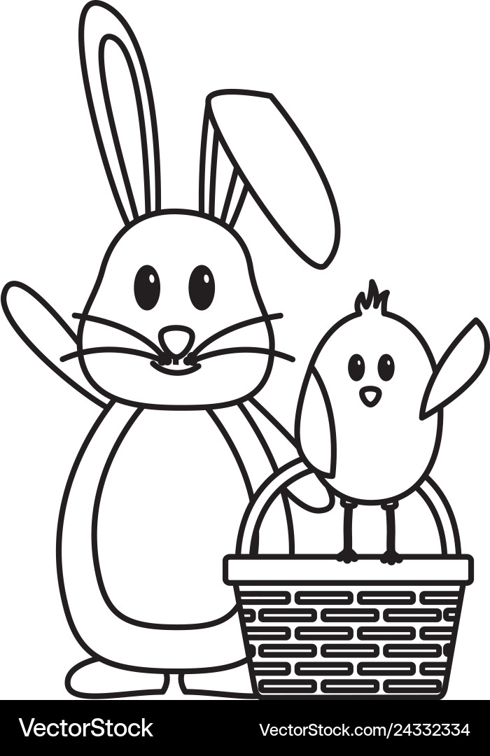 Happy easter rabbit Royalty Free Vector Image - VectorStock