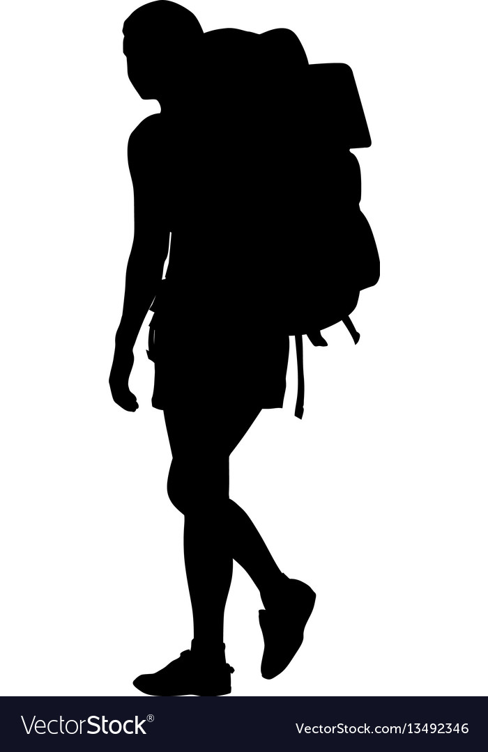 Backpacker Silhouette Vector 13492346