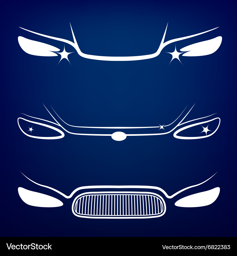 Car Headlights Royalty Free Vector Image VectorStock