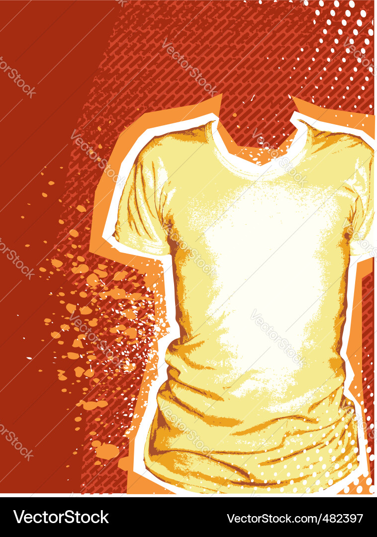 T-shirt grunge background Royalty Free Vector Image