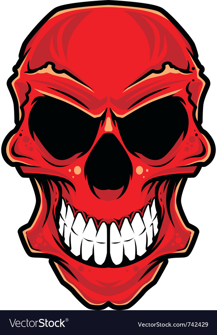 Angry skull Royalty Free Vector Image VectorStock