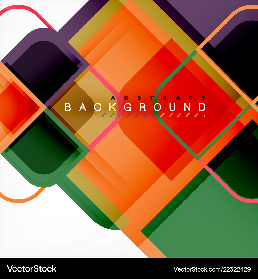 Square geometric abstract background paper art Vector Image