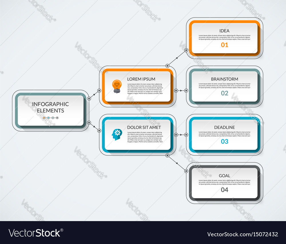 Infographic flow chart template Royalty Free Vector Image