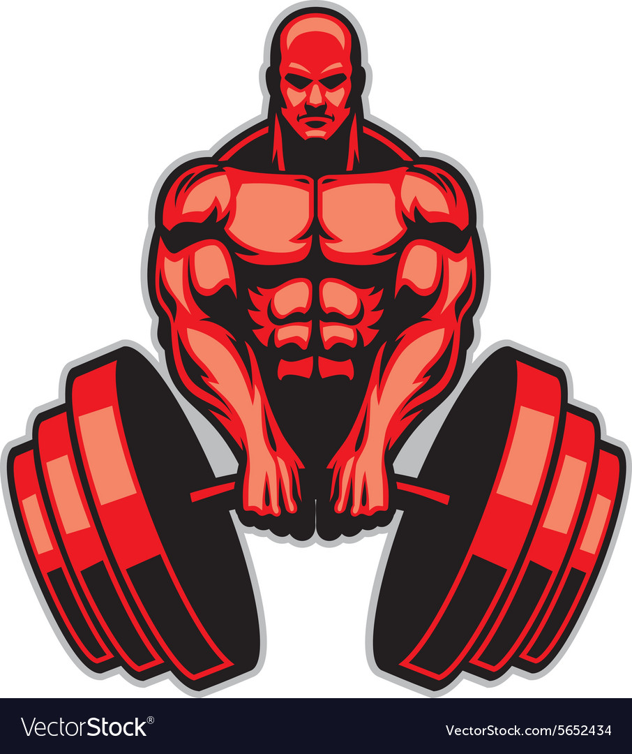 SEARCH AND BUY THIS PRODUCT Muscle man bodybuilder Royalty Free Vector Image