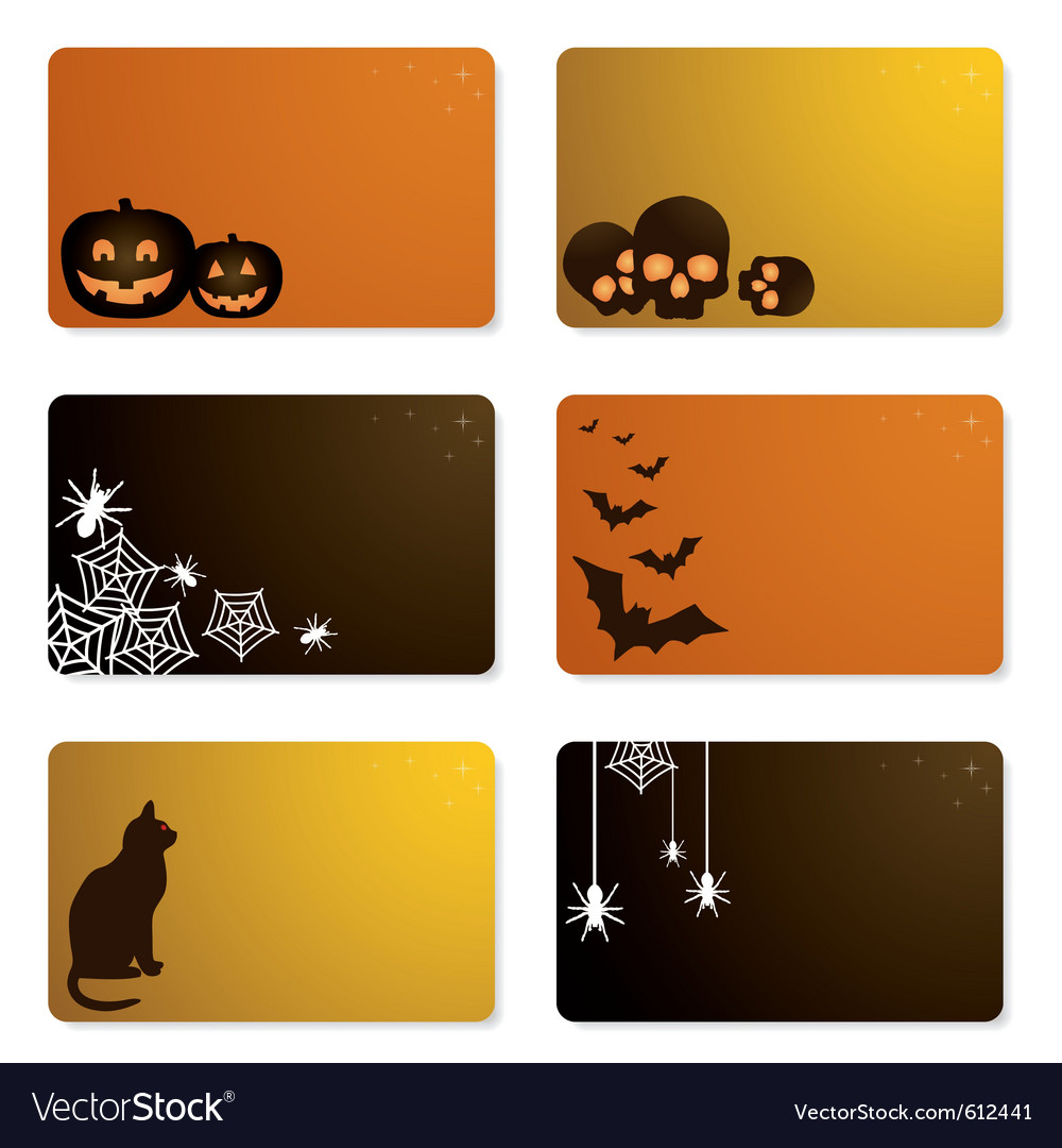 halloween gift cards royalty free vector image halloween gift cards