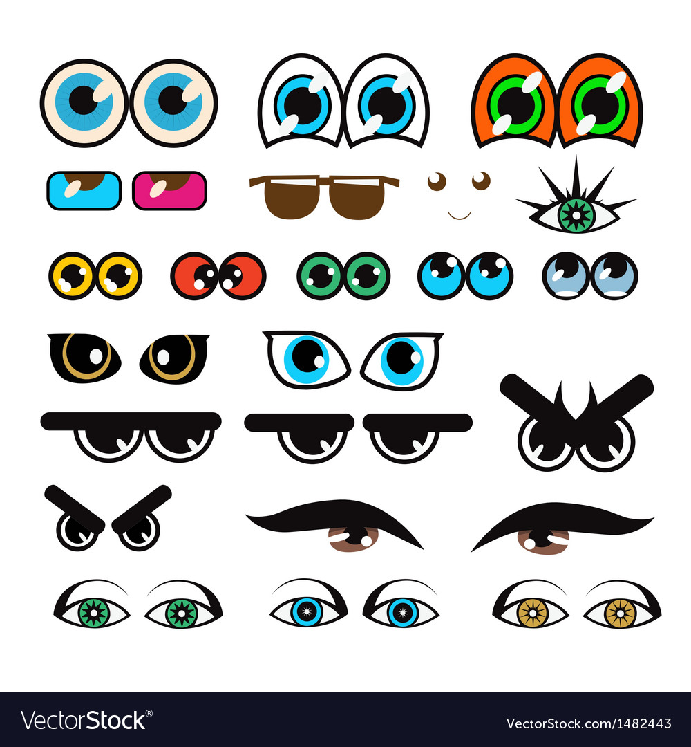 Cartoon eyes Royalty Free Vector Image - VectorStock