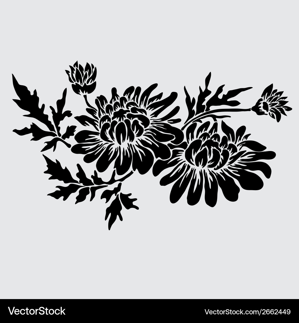 Decorative chrysanthemum Royalty Free Vector Image