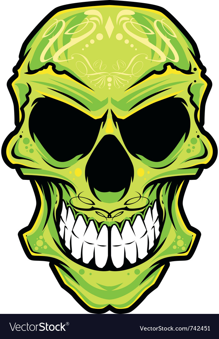 mexico skull color vector image