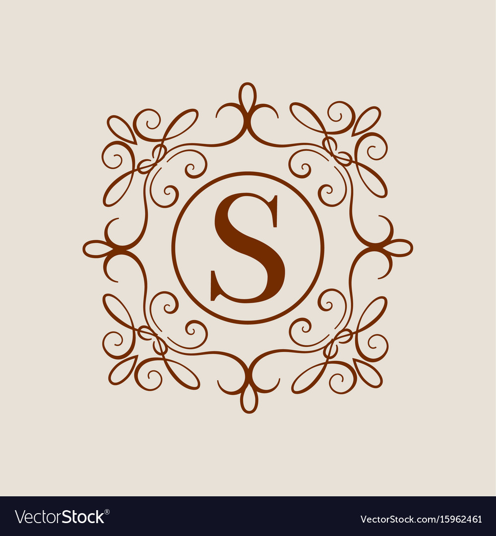 Elegant Monogram Design Template Wedding Vector Image Elegant Monogram Design Template Wedding Vector Image