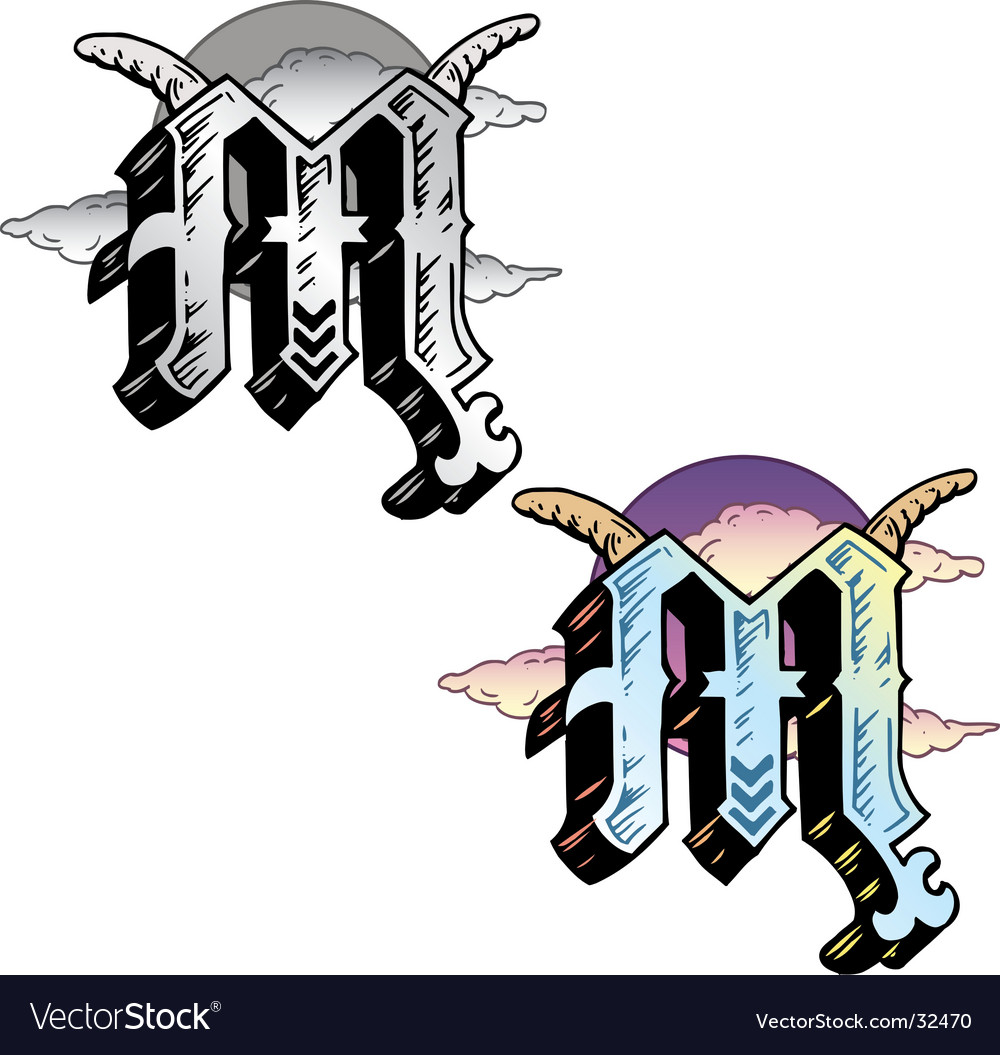 tattoo letter m royalty free vector image vectorstock tattoo letter m royalty free vector image vectorstock