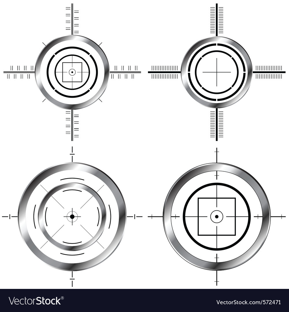 Gun sights Royalty Free Vector Image VectorStock