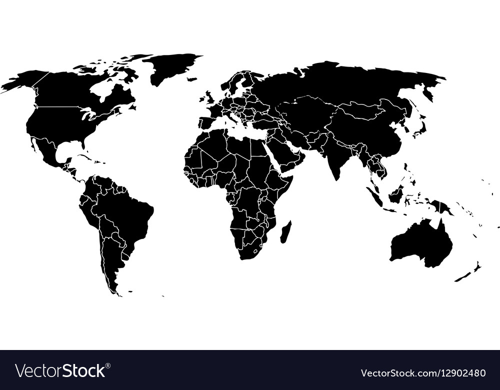 world map white background