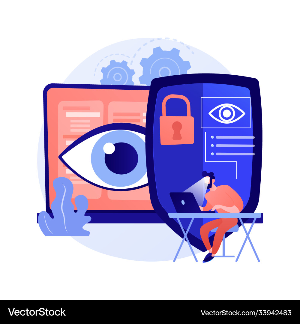 Eye Tracking Technology Abstract Concept Vector Image
