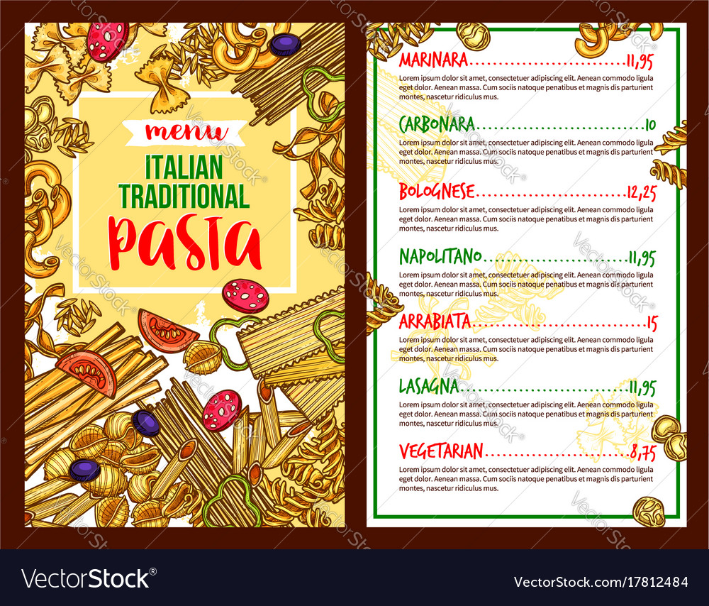 restaurants menu template