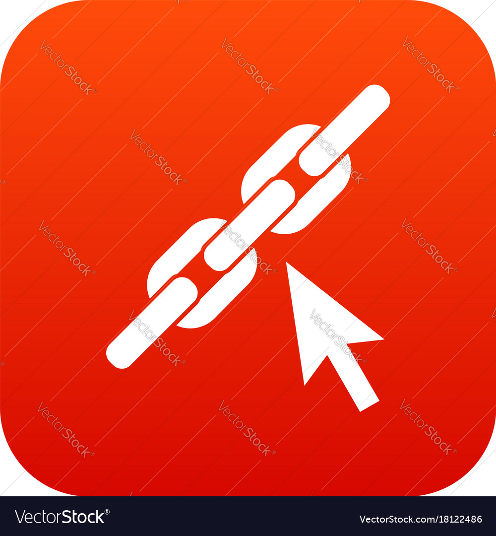Download Chain link icon digital red Royalty Free Vector Image