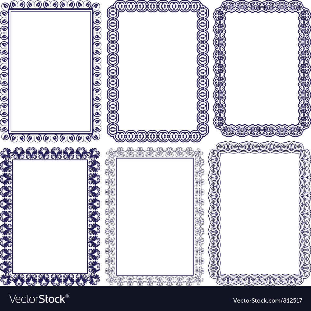 Download Rectangular frame with embellishments Royalty Free Vector