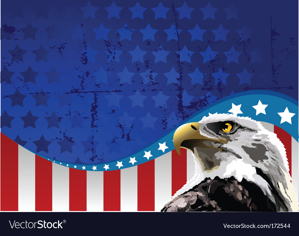 Download Bald eagle American flag Royalty Free Vector Image