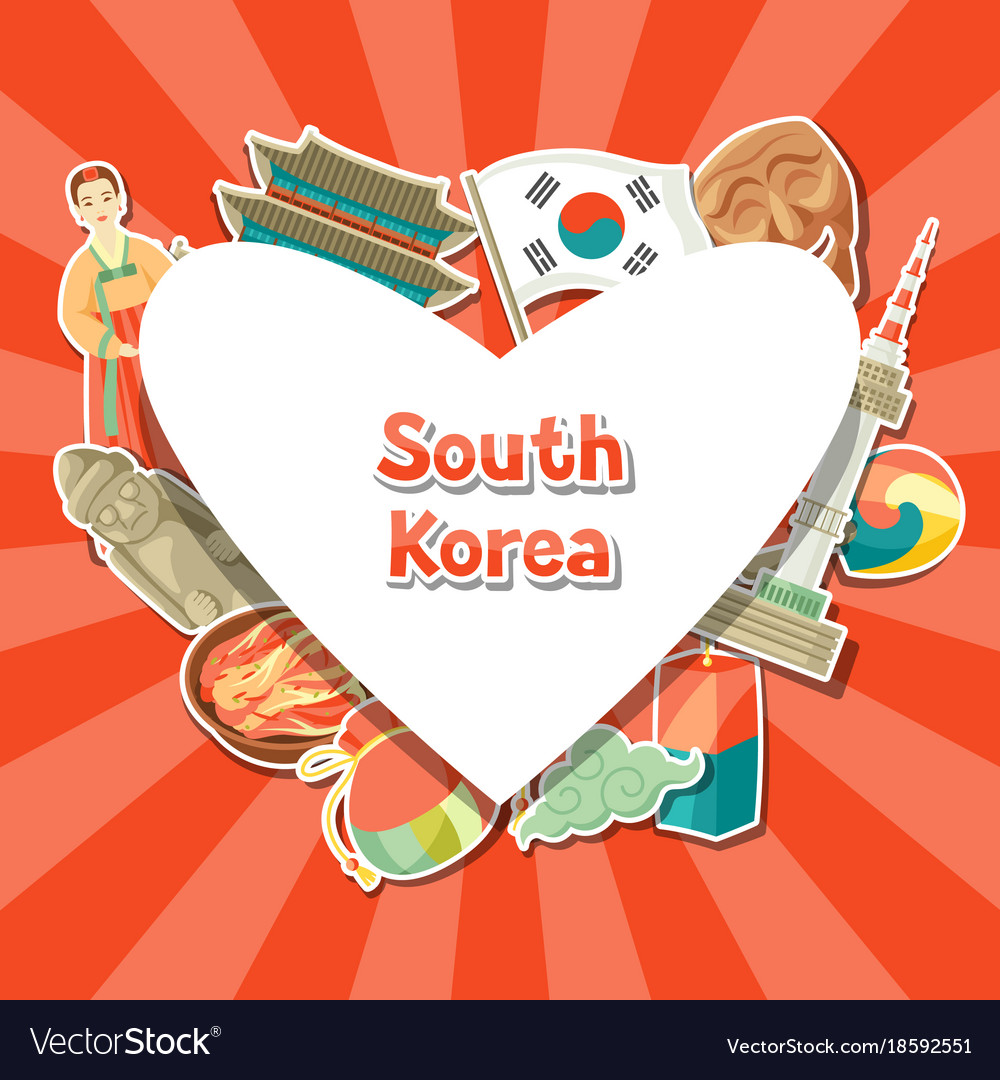 Korea background design korean traditional Vector Image