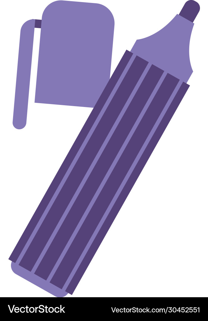 Marker school supply flat style Royalty Free Vector Image