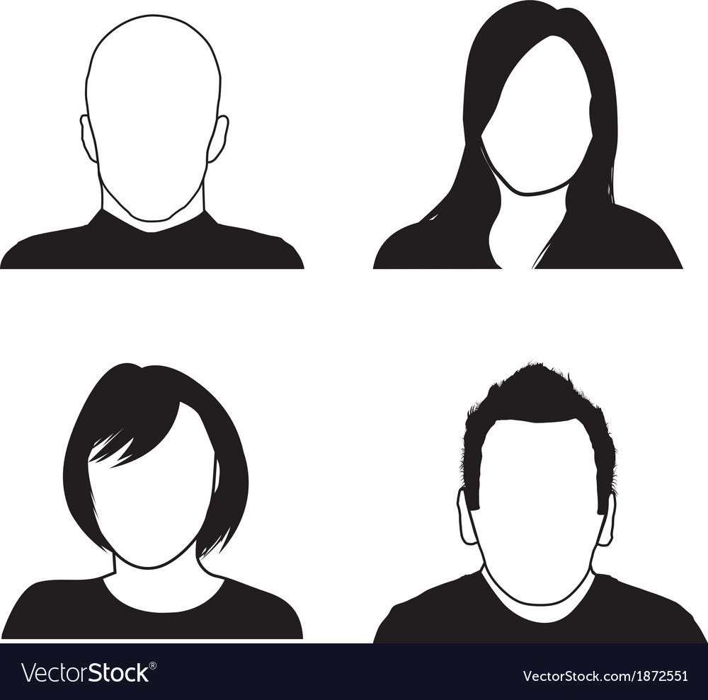 People head silhouettes Royalty Free Vector Image