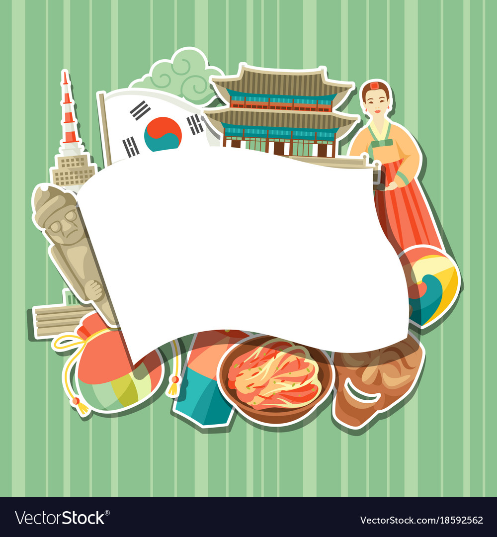 Korea background design korean traditional Vector Image