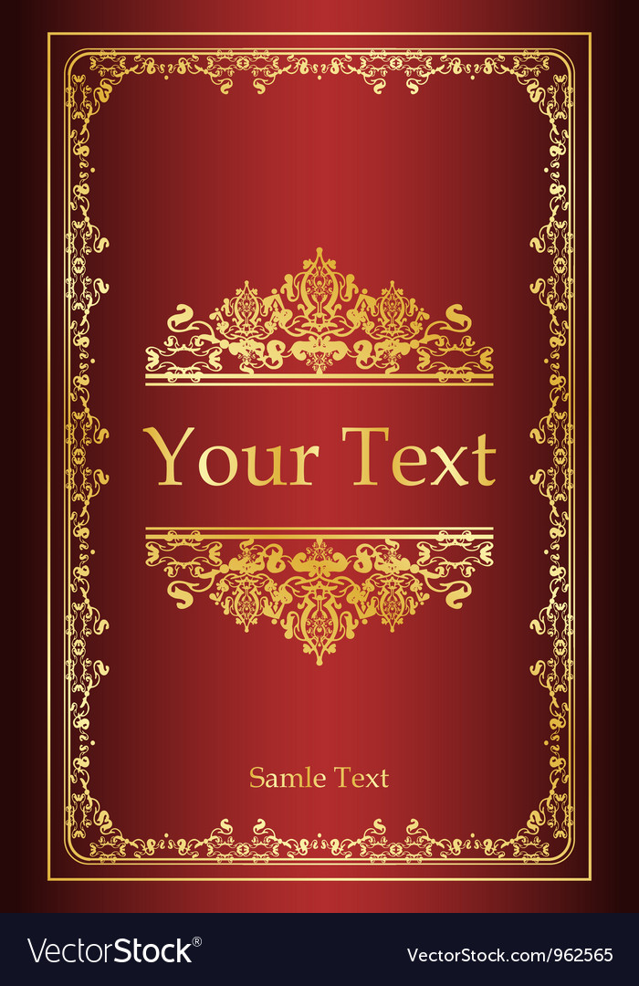 Book cover - vintage background Royalty Free Vector Image