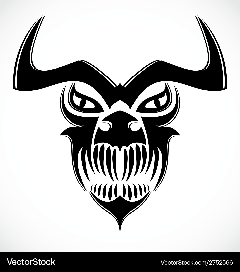 Tribal Demon Skulls Royalty Free Vector Image - VectorStock