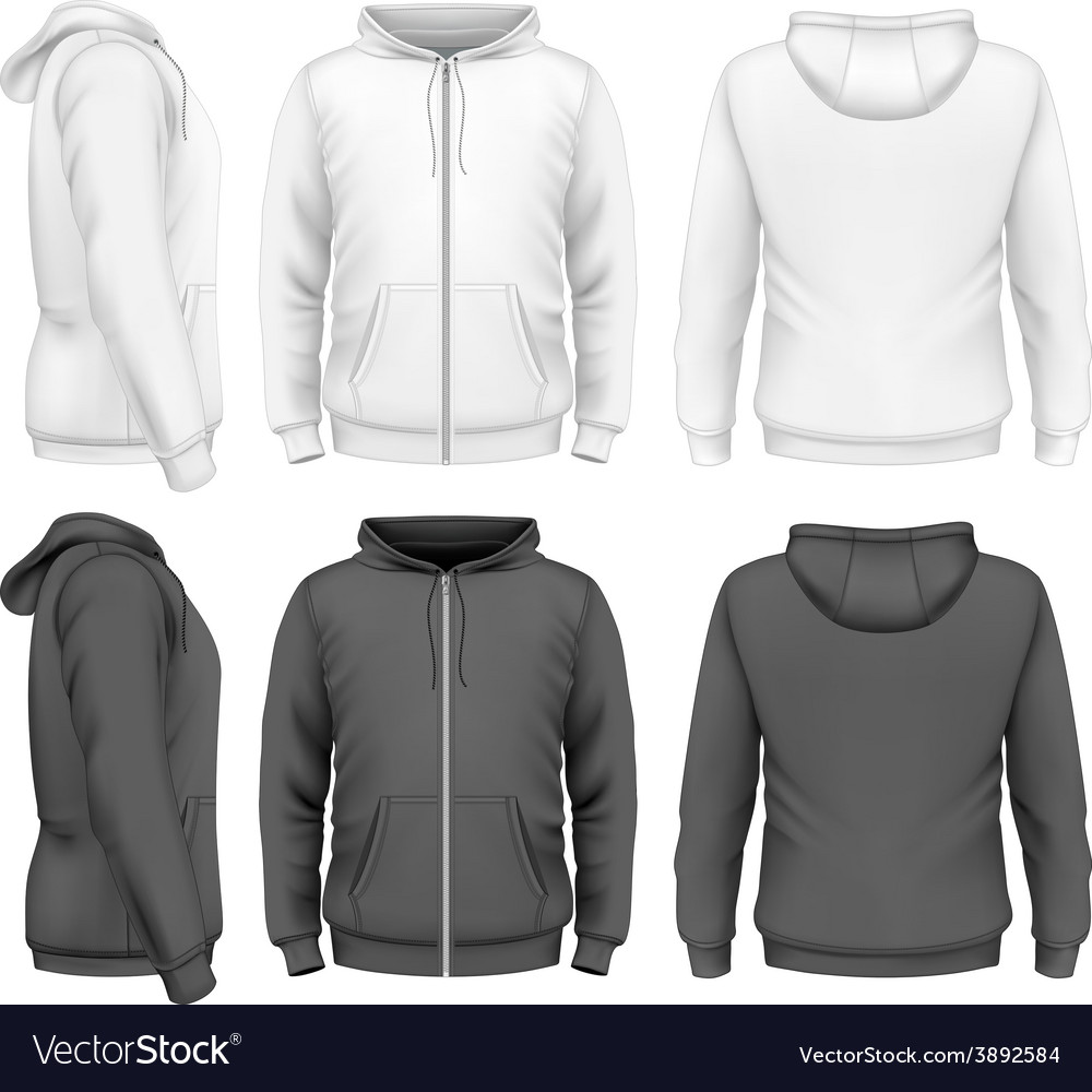 Download Men zip hoodie Royalty Free Vector Image - VectorStock